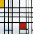 composition with yellow blue and red